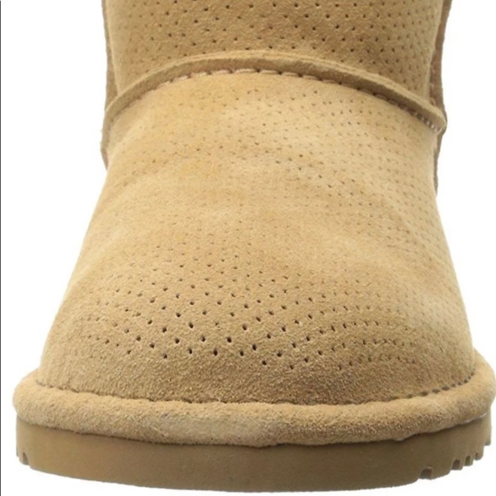 Women's Chestnut Suede Perforated Slip-On Bootie